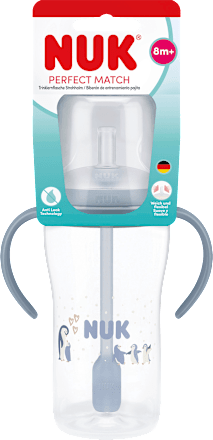 Trinklernflasche Perfect Match mit Strohhalm  8+ Monate sortiert NUK