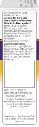 Kamillosan Mund- und Rachenspray zur Anwendung in der Mundhöhle Kamillosan