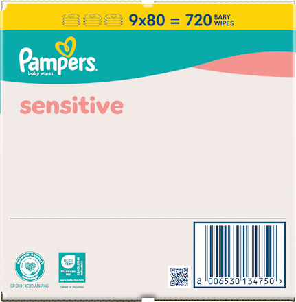 Feuchttücher Sensitive (9x80 Stk.) Pampers