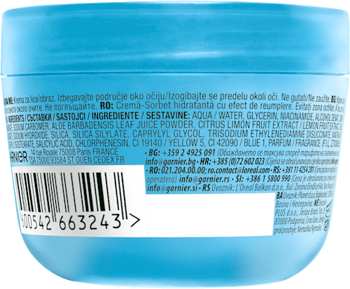 Crema hidratantă sorbet cu acid hialuronic GARNIER