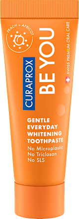 BE YOU belilna zobna pasta Pure Happiness z okusom breskve in marelice CURAPROX