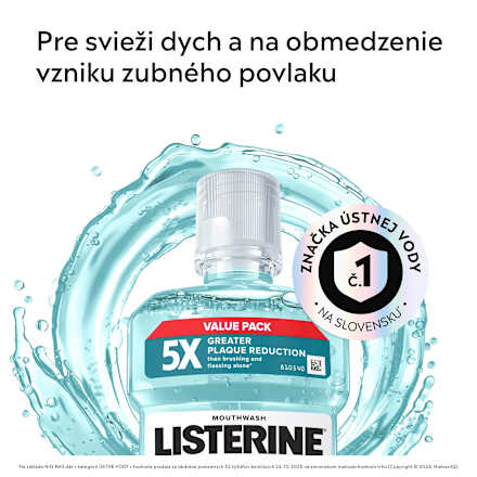 Ústna voda Cool Mint Mild Taste Listerine