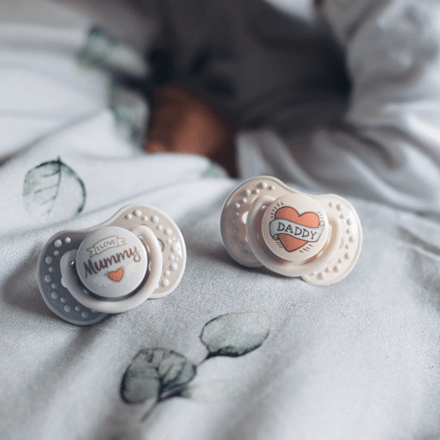 dudlík silikonový I love, 0-3 měsíce LOVI