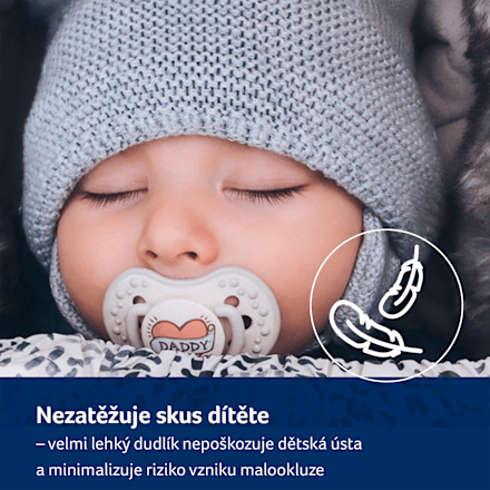 dudlík silikonový I love, 0-3 měsíce LOVI