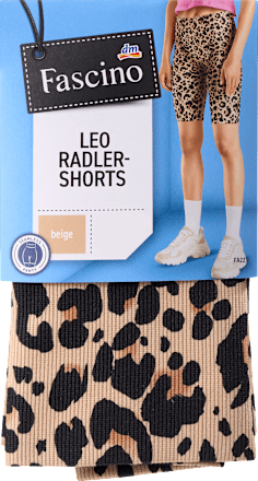Radler Shorts mit Leo-Muster beige Gr. 42/44 Fascino