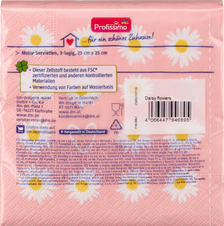 Cocktailservietten "Daisy Flowers" (25x25 cm) Profissimo