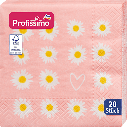 Cocktailservietten "Daisy Flowers" (25x25 cm) Profissimo