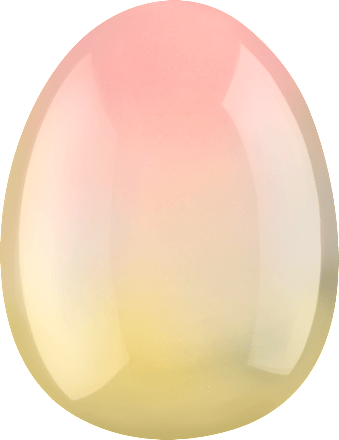 Keramikei mit Farbverlauf, rosa-gelb  (8,5 cm) Dekorieren & Einrichten