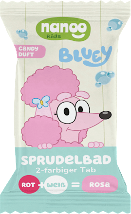 Kinder Badezusatz Badetab Sprudelbad Bluey nanoo kids