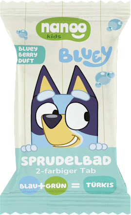 Kinder Badezusatz Badetab Sprudelbad Bluey nanoo kids