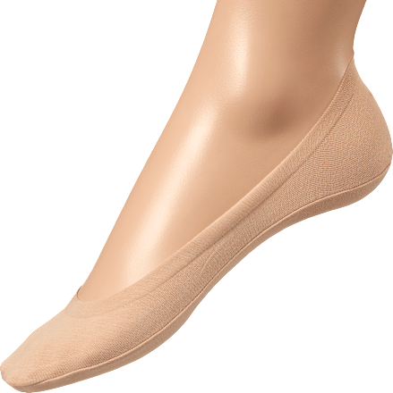 Füßlinge low cut mit Lasercut & Bio-Baumwolle beige Gr. 39-42 Fascino