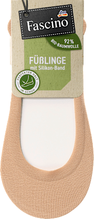 Füßlinge low cut mit Lasercut & Bio-Baumwolle beige Gr. 39-42 Fascino