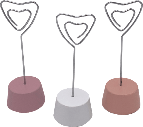 Kartenhalter Herz, weiß/rosa Dekorieren & Einrichten