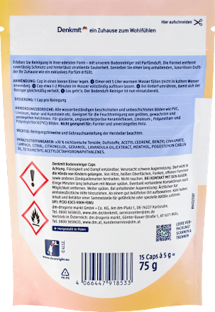 Capsuri de curățare a podelei cu parfum Denkmit