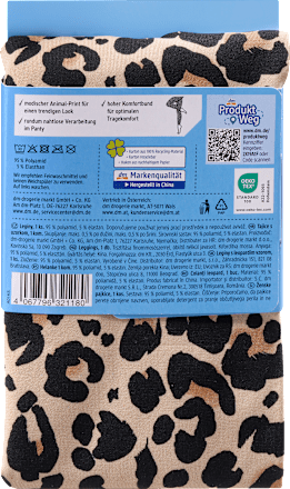 Leggings mit Leo-Muster beige Gr. 46/48 Fascino