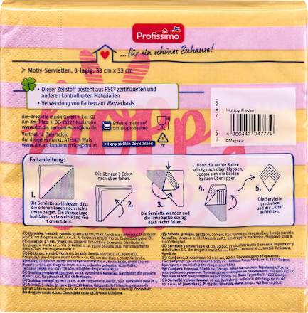 Servietten "hoppy easter" (33x33 cm) Profissimo