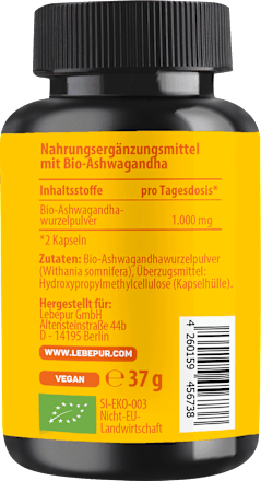 Ashwagandha Kapseln 60 St Lebepur