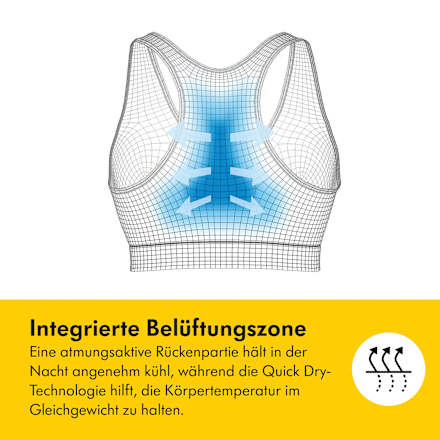 Schwangerschafts- und Still-Bustier Gr. XL Keep Cool Sleep schwarz Medela