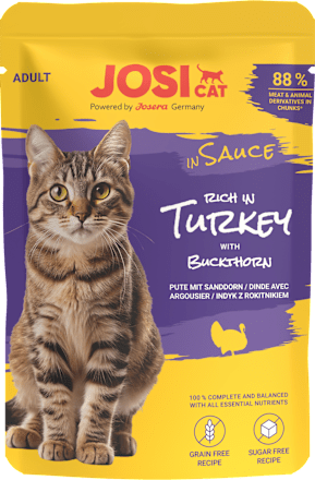 Mokra karma dla kota, indyk z rokitnikiem w sosie JosiCat