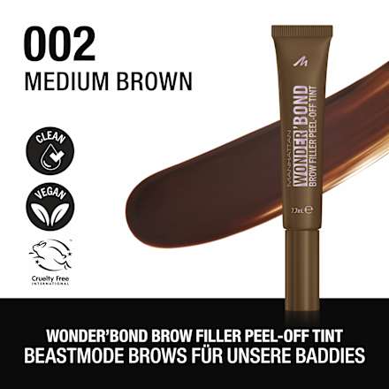 Augenbrauengel Wonder'Bond Brow Filler Tint 002 Medium Brown MANHATTAN Cosmetics