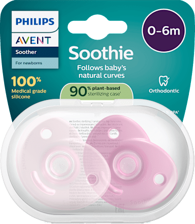 dudlík Soothie, růžový 0-6 m PHILIPS AVENT
