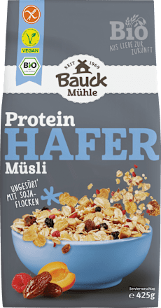 Müsli Hafer Protein glutenfrei Bauck Mühle