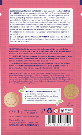 Schaumbad Sonne im Herzen Dresdner Essenz