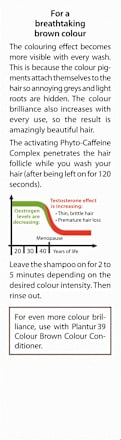 Șampon de păr cu cofeină color brown Plantur 39