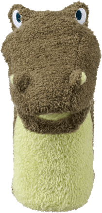 Handpuppe Krokodil, grün + braun fluffies