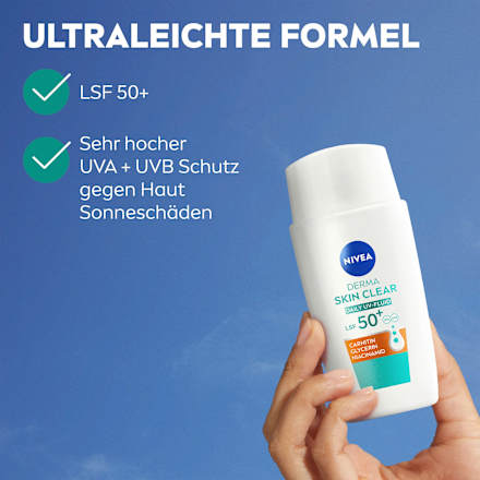 Gesichtscreme Fluid Derma Skin Clear LSF50+ NIVEA
