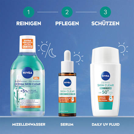 Gesichtscreme Fluid Derma Skin Clear LSF50+ NIVEA