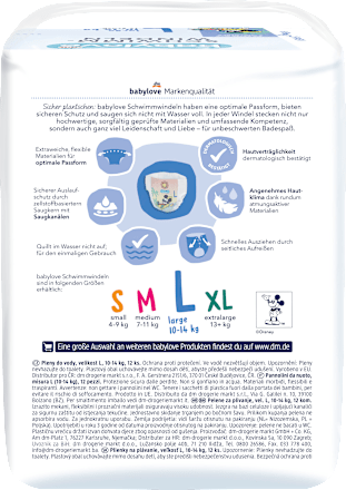 Schwimmwindeln Gr. Large (10-14 kg) babylove