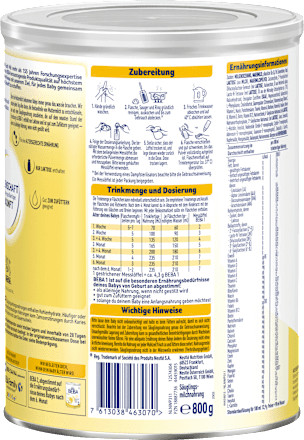 Anfangsmilch 1 von Geburt an Nestlé BEBA