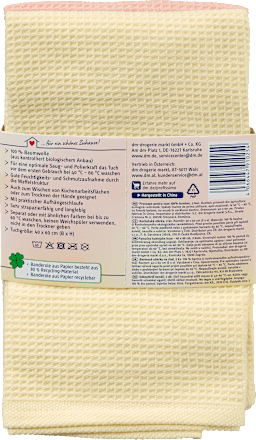 Geschirrtücher 100% Baumwolle lachs/gelb Profissimo