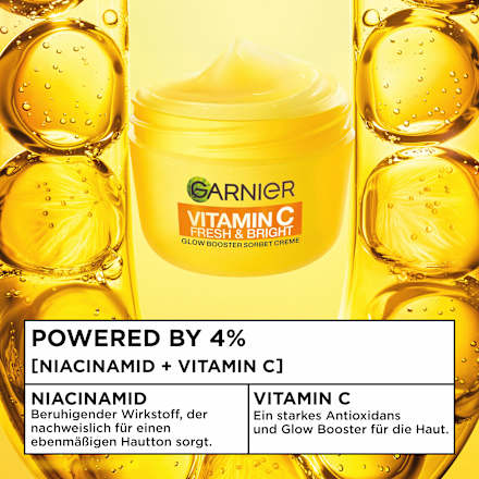 Gesichtscreme Glow Booster Vitamin C Fresh & Bright Sorbet Creme  GARNIER