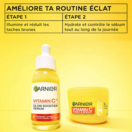 Gesichtscreme Glow Booster Vitamin C Fresh & Bright Sorbet Creme  GARNIER