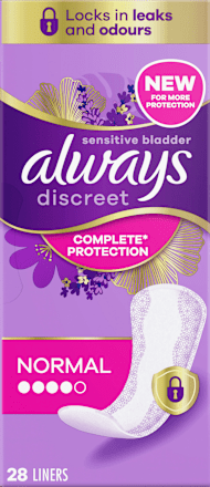 discreet Slipeinlagen Inkontinenz Normal always