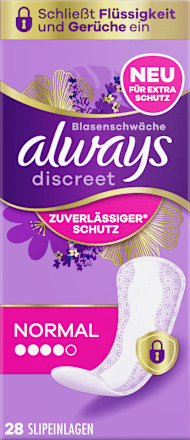 discreet Slipeinlagen Inkontinenz Normal always