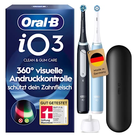 Elektrische Zahnbürste Duo iO3 Matt schwarz & blau Oral-B