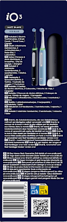 Elektrische Zahnbürste Duo iO3 Matt schwarz & blau Oral-B