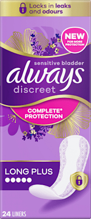 discreet Slipeinlagen Inkontinenz Long Plus always