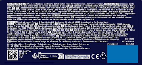 Elektrische Zahnbürste Duo iO3 Matt schwarz & blau Oral-B