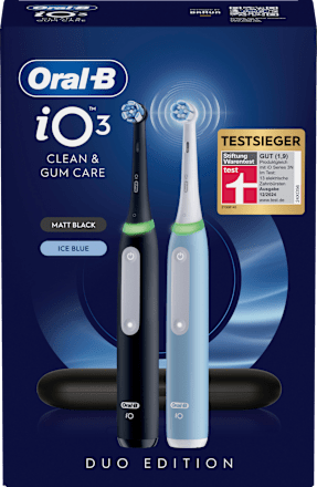 Elektrische Zahnbürste Duo iO3 Matt schwarz & blau Oral-B