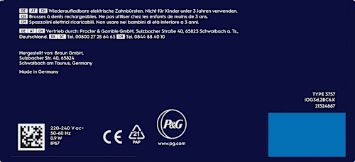 Elektrische Zahnbürste Duo iO3 Matt schwarz & blau Oral-B