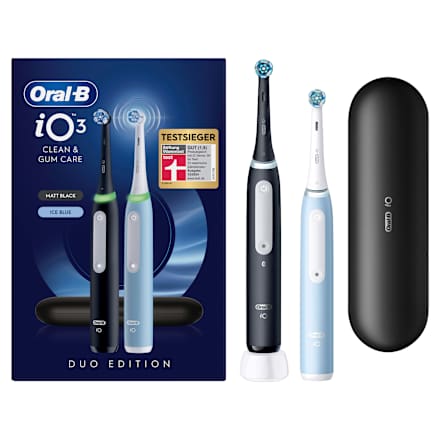 Elektrische Zahnbürste Duo iO3 Matt schwarz & blau Oral-B