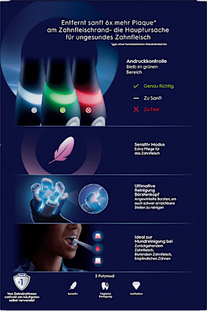 Elektrische Zahnbürste Duo iO3 Matt schwarz & blau Oral-B