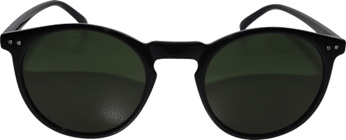 Sonnenbrille Unisex schwarz mit grünen Gläsern SUNDANCE