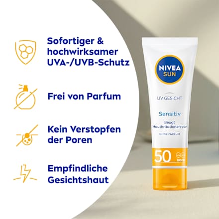 Sonnencreme Gesicht sensitiv LSF 50 NIVEA SUN