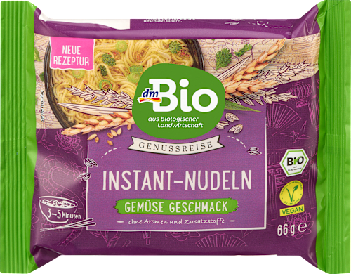 Noodles di frumento istantanei al gusto di verdure dmBio