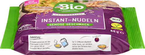 Noodles di frumento istantanei al gusto di verdure dmBio